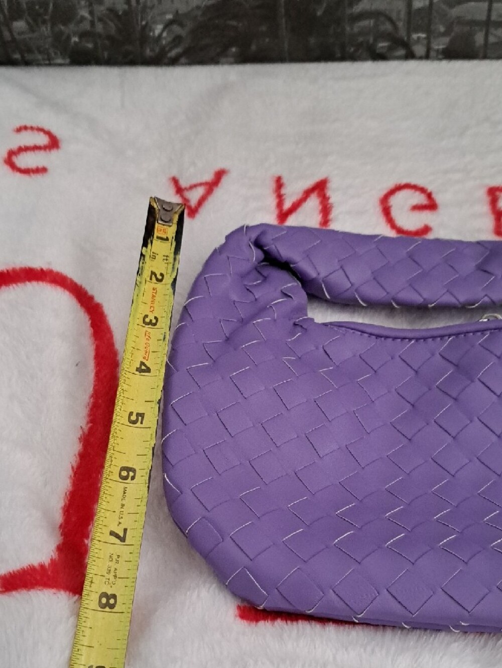 Purple Woven Bag Purse - Stylish Women's - Picture 7 of 8